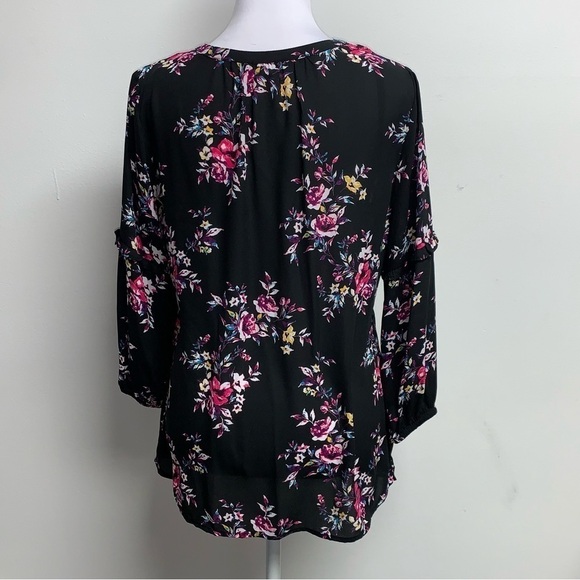 The Pioneer Woman Floral Blouse Top Tunic Woman's Size Small - Picture 2 of 11